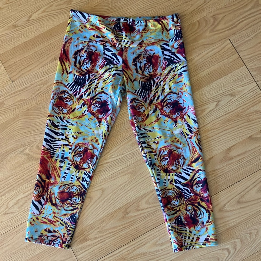 Onzie Artistic Red and Yellow Leggings